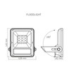 Gelio projektor 20W - LED, solcell, flood, neutralvit, ljusstyrka: 600