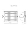 Gelio projektor 20W - LED, solcell, flood, neutralvit, ljusstyrka: 600