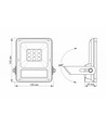 Gelio projektor 20W - LED, solcell, flood, sensor, neutralvit, ljusstyrka: 600
