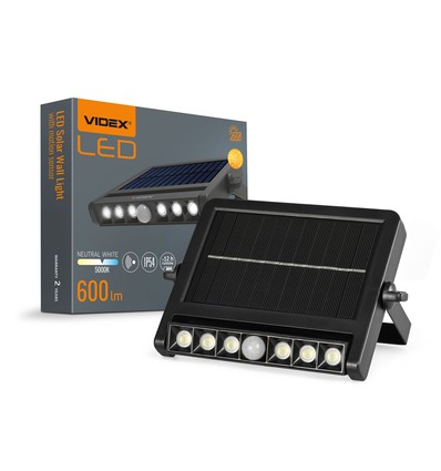 LED solcellsvägglampa - med rörelsesensor