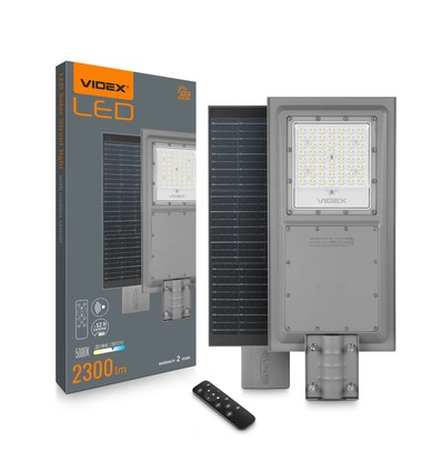 LED solcells-gatubelysning - 2300 lumens, rörelsesensor, IP65