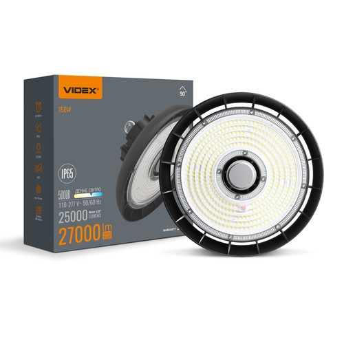 Hb01 high bay 150w - 5000k, 220v, svart