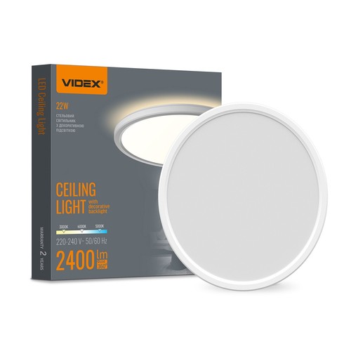 Dl5r taklampa 22W - CCT justerbar, 220V, vit, 230V, ljusstyrka 2400, förbrukning 22