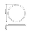 Dl5r taklampa 22W - CCT justerbar, 220V, svart, LED, dekorativ bakgrundsbelysning