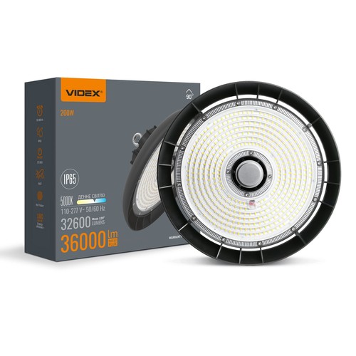 Hb01 high bay lampa 200w - 5000k, 220v, svart, spänning: 230v, ljusstyrka: 32600, förbrukning: 200