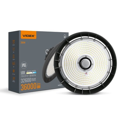Hb01 high bay lampa 200w - 5000k, 220v, svart, spänning: 230v, ljusstyrka: 32600, förbrukning: 200