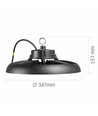 Hb01 high bay lampa 200w - 5000k, 220v, svart, spänning: 230v, ljusstyrka: 32600, förbrukning: 200