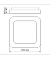 Edge taklampa 72W - LED, svart, 230V, ljusstyrka 7500, förbrukning 72
