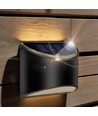 2x MIVO Solcell vägglampa LED - Svart, Snygg vägg-effekt, utomhus