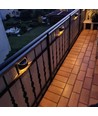 2x MIVO Solcell vägglampa LED - Svart, Snygg vägg-effekt, utomhus