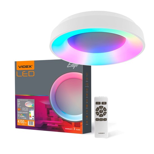 Edge pendellampa 72W - LED, dimbar, fjärrkontroll, RGB, vit, 230V, ljusstyrka 7500, förbrukning 72
