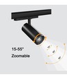 LEDlife Zoom justerbar CCT skenspot 30W - Justerbar CCT + ljusstyrka + spridning, Svart, RA92, 3000lm, 3-fas
