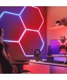 50W Hexagon RGBIC 3 fält komplett set - Inkl. bluetooth-kontroller och strömförsörjning