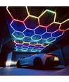 Hexagon RGBIC 2 fält komplett set - 37W. inklusive bluetooth-kontroller och strömförsörjning