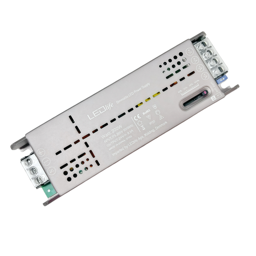 200W / 24V DC skjut-dimbar strömförsörjning - 8.3A