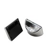 2 st. MIVO Solcell vägglampa LED - Silver, Snygg vägg-effekt, utomhus