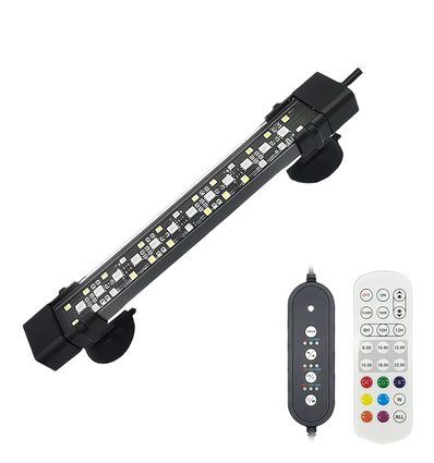 20 cm akvarie armatur - 8W LED, RGB+NW, IP68