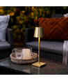 Uppladdningsbar LED mini bordlampa - Guld, touch dimbar, IP54