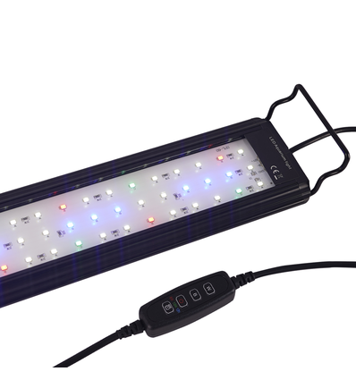 90-115 cm akvarium armatur - 23W LED, vit/blå/röd/grön, justerbar längd, IP66