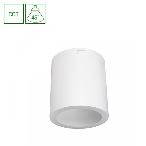 Chloe ytmonterad 7W - CCT, 230V, 45°, IP20, UGR19, Ø90x100mm, vit, rund