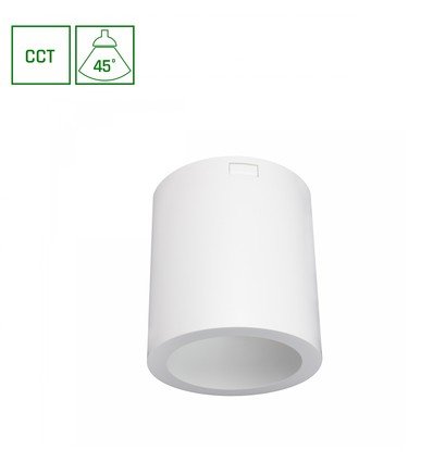 Chloe ytmonterad 7W - CCT, 230V, 45°, IP20, UGR19, Ø90x100mm, vit, rund