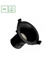 Fiale Core Downlight 7W - Komplett, CCT, 230V, 45°, IP20, UGR19, Ø90x85mm, svart, rund