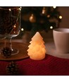 LED Julgran ljus, blinkande flameffekt, vit - Höjd 9cm, Ø6,5cm, äkta stearin