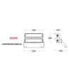500W Stadionstrålkastare - 170lm/W, Philips driver, 1-10V dimbar, IP66