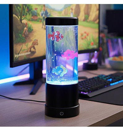 Jellyfish RGB 25 cm hög lampa - Ø9 cm, perfekt för barn och barnsliga själar