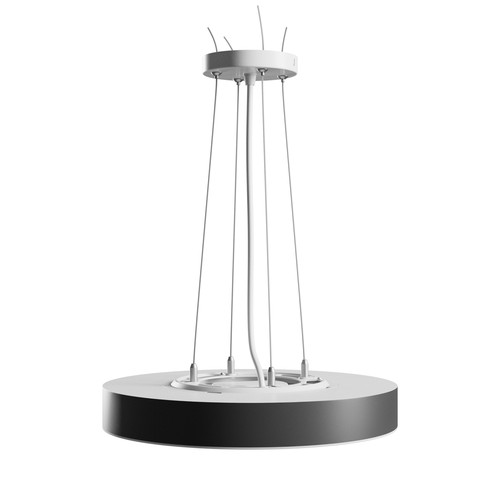 Nymphea Optima taklampa 24W - CCT, 230V, 120°, IP20, Ø300x50mm, vit, svart, rund