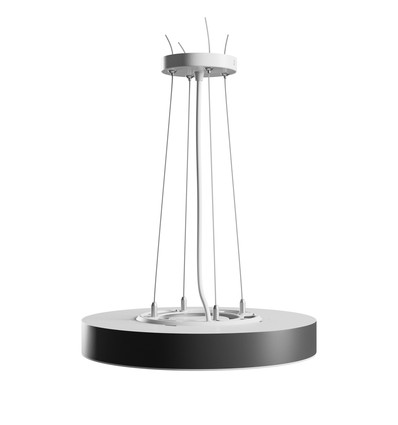 Nymphea Optima taklampa 24W - CCT, 230V, 120°, IP20, Ø300x50mm, vit, svart, rund