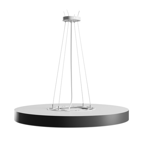 Nymphea Optima taklampa 65W - CCT, 230V, 120°, IP20, Ø600x50mm, vit, svart, rund