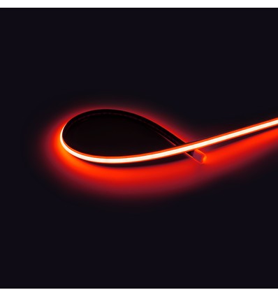 5m 9W/m Röd Dot-free COB-LED strip - 24V DC, IP67, 240 LED/m, 5 års garanti