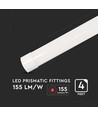 V-Tac 30W slim LED armatur - 120 cm, 155lm/W, 230V