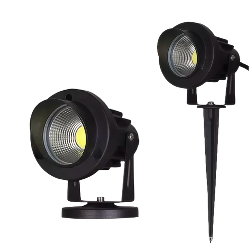 12-24V LED trädgårdslampa - 6W, svart, spjut, 450 lm, IP65