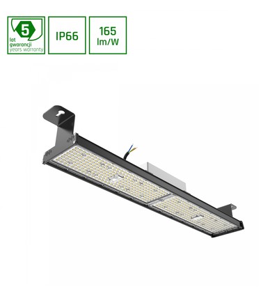 795 mm Halls Line High Bay 150W - neutralvit, 230V, 60x90°, IP66, IK10, 130x115 mm, svart, 1-10V