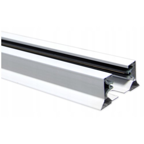 1,5 meter skena för skenspotlights - Vit, 1-fas, 1F2W, komplett med anslutning och ändpropp