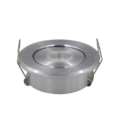 1,5W Ø5,2cm infälld spotlight dimbar - 12V/24V, hål: Ø4,2 cm, mått: Ø5,2 cm, 2,2 cm hög