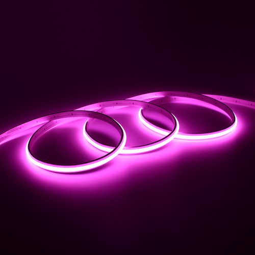 5m 9W/m Pink Dot-free COB-LED strip - IP20, 240 LED per. meter, 24V, COB LED