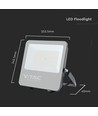 V-Tac 100W LED strålkastare - 185LM/W, arbetsarmatur, utomhusbruk