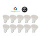 10-pack GU10 5W Wifi LED-lampa - Spot, Tuya/Smart Life, fungerar med Google Home