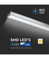 120cm 40W LED linjär infälld armatur - Samsung LED chip, 120cm, silver, 5 års garanti