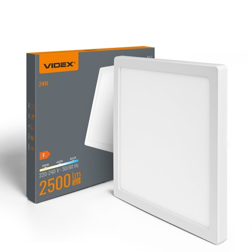 Dl6s taklampa 24W - LED, varmvit, neutral, 6500K, 220V, vit