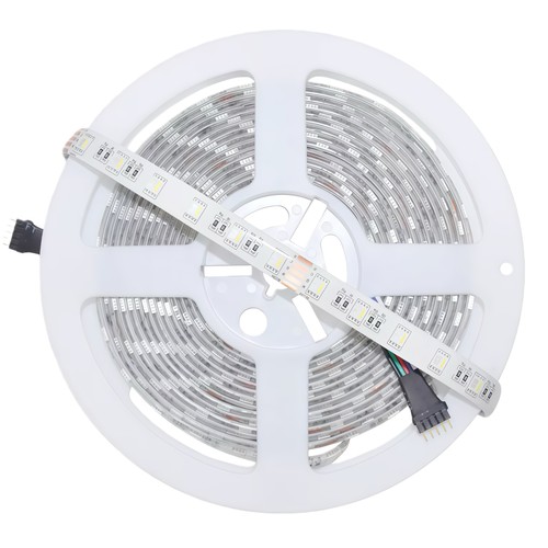 12W/m RGB+WW LED strip - 5 meter, IP65, 60 LED per. meter, 24V