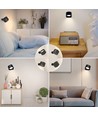 4,5W Uppladdningsbar vägglampa CCT - IP20, rund, mattsvart, 360° roterbar, inkl. ljuskälla och fjärrkontroll