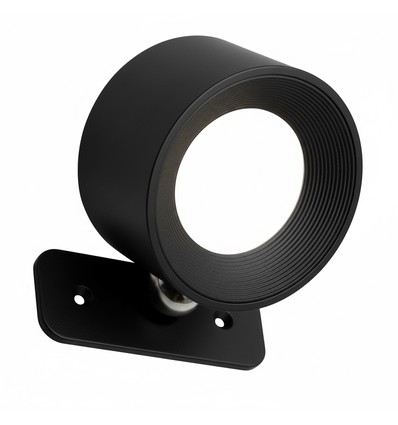 4,5W Uppladdningsbar vägglampa CCT - IP20, rund, mattsvart, 360° roterbar, inkl. ljuskälla och fjärrkontroll