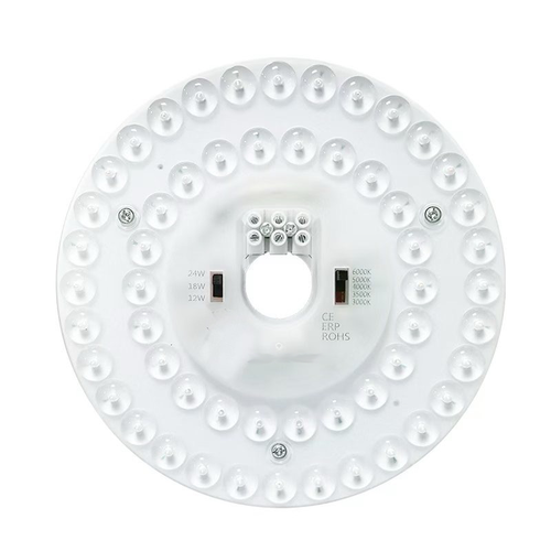 24/18/12W LED-insats med linser, flimmerfri - Ø17 cm, Valfri CCT, ersätt G24, cirkelrör och kompaktlysrör