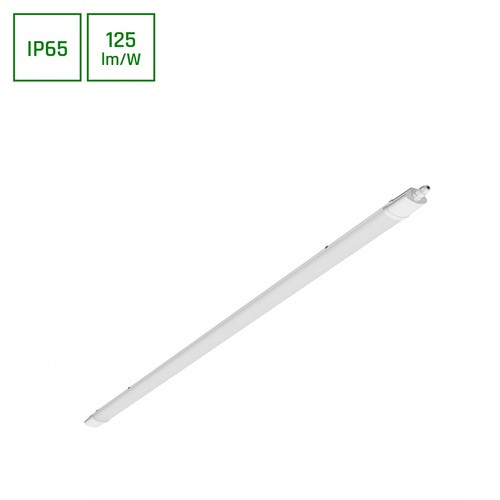 600 mm Limea Mini II LED-armatur 18 W - vattentät, neutralvit, 230 V, 120°, IP65, 52×34×600 mm, vit