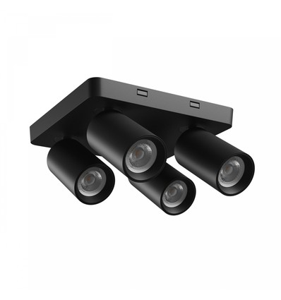 Madara Altro taklampa 4xGU10 - 230V, IP20, svart, fyrkantig