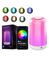 Uppladdningsbar RGB+CCT LED bord-/nattlampa - Bluetooth, Vit, touch dimbar, IP20 inomhus